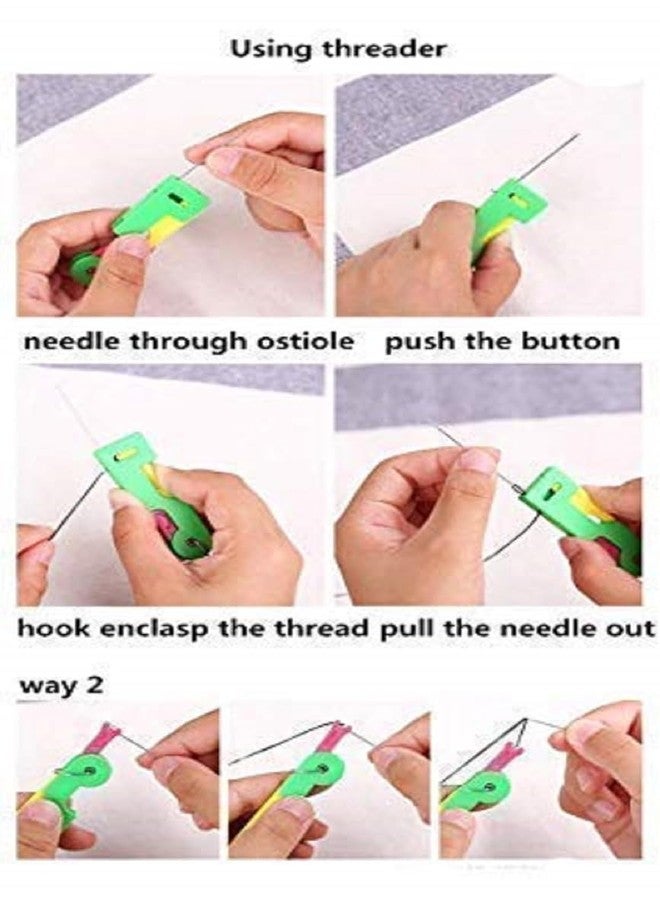 HEVIR Double Layer Portable Travel Sewing Kit Box with Color Needle Threads, Scissors, Pins - Compact Handwork Sewing Kit for On-The-Go Use - Practical All-Purpose Home Treasure Sewing Box - Image 4
